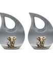 10-inch Elephant urn with Cross Drop design for ashes, 