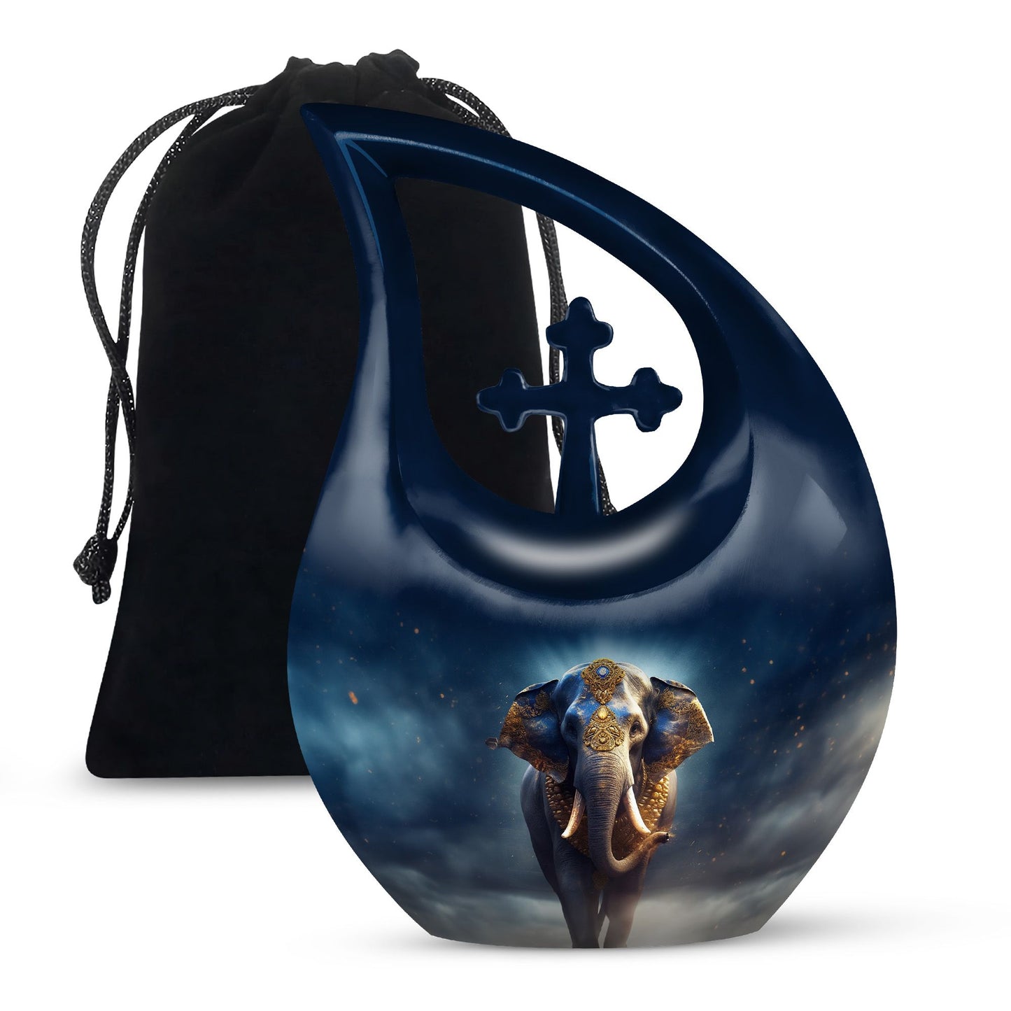 10 Inch Elephant-themed Cross Drop design Large 