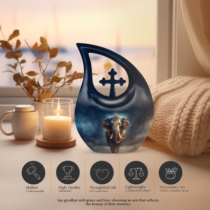 10 Inch Elephant-themed Cross Drop design Large 
