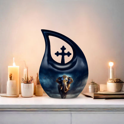 10 Inch Elephant-themed Cross Drop design Large 