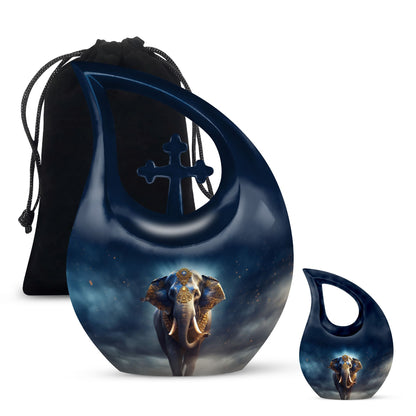 10 Inch Elephant-themed Cross Drop design Large 