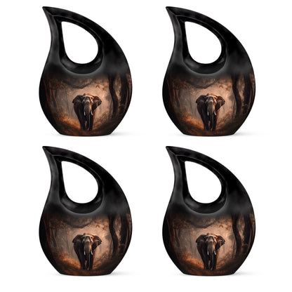 10-inch Elephant Urn in Cross Drop design, 