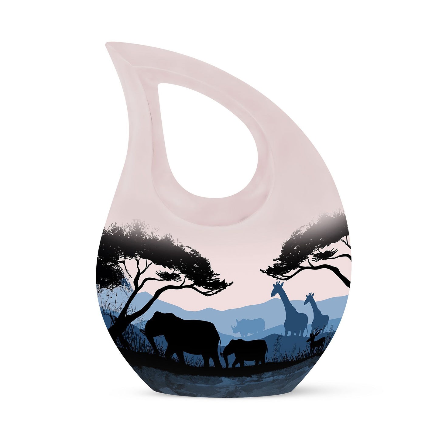 10 inch Elephant Urn with Cross Drop design 