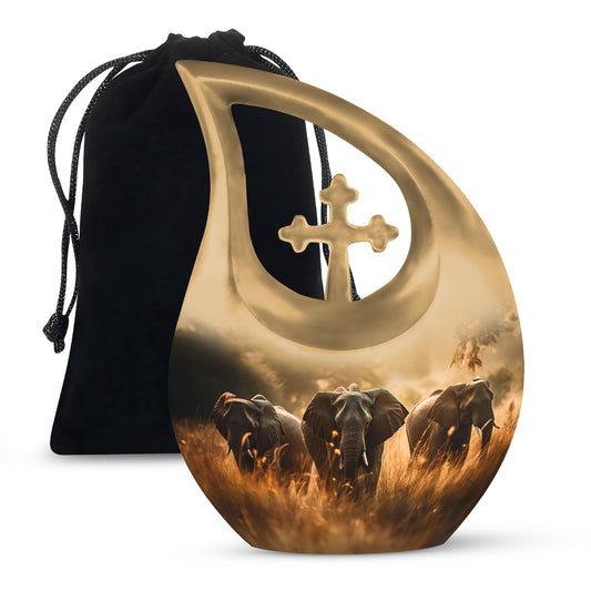 10-inch Elephant Theme Cross Drop Design