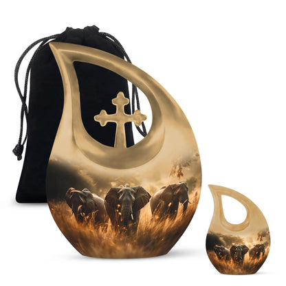 10-inch Elephant Theme Cross Drop Design