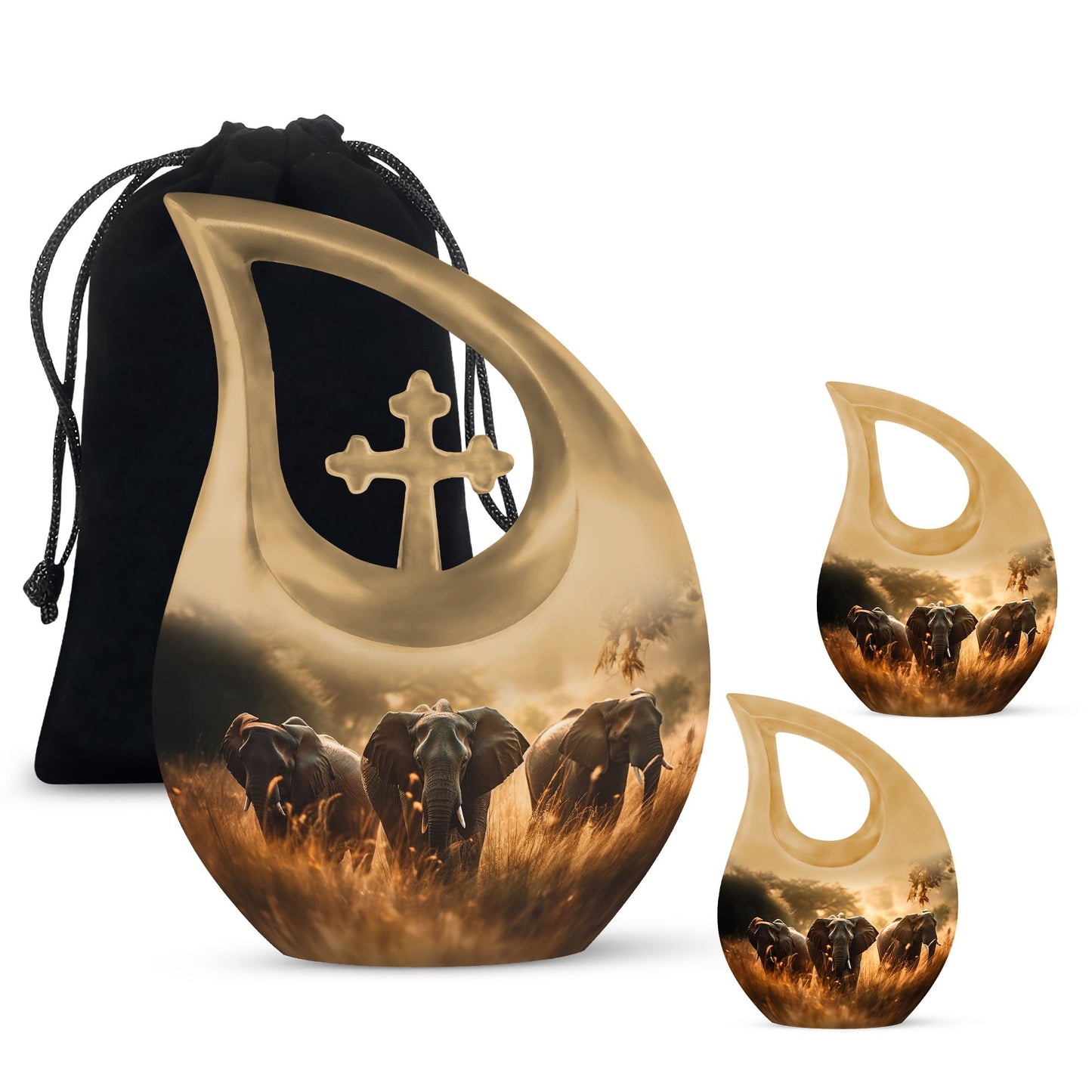 10-inch Elephant Theme Cross Drop Design