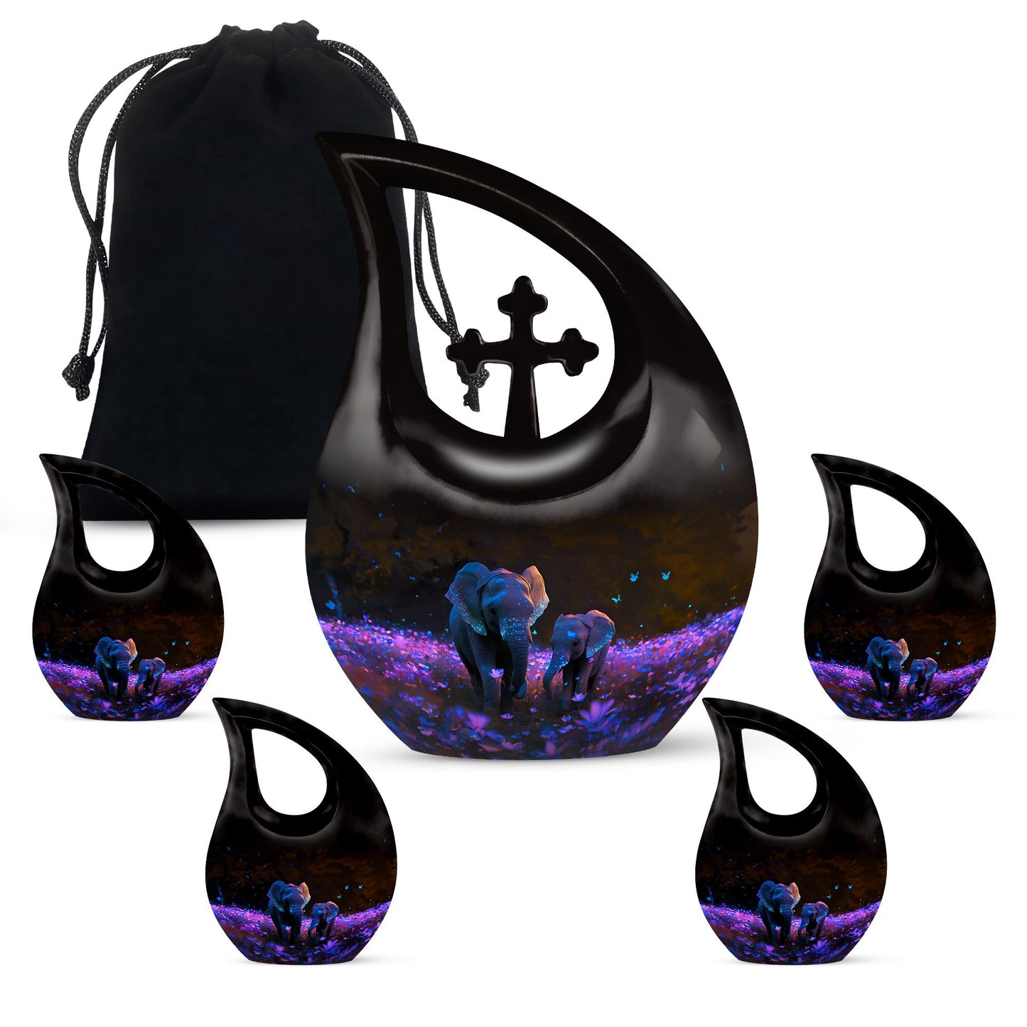10-inch Elephant theme Aluminium Cross Drop design 