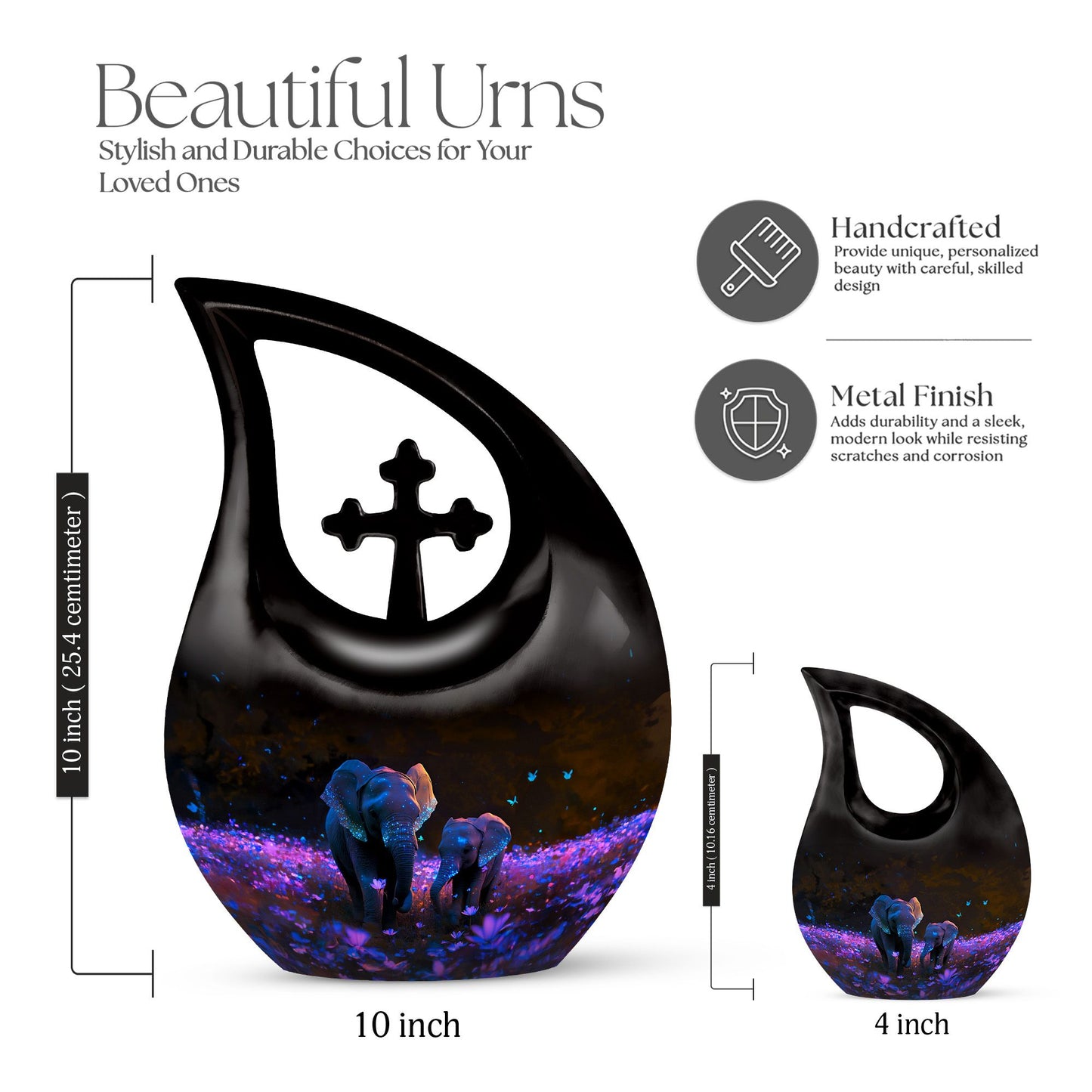 10-inch Elephant theme Aluminium Cross Drop design 