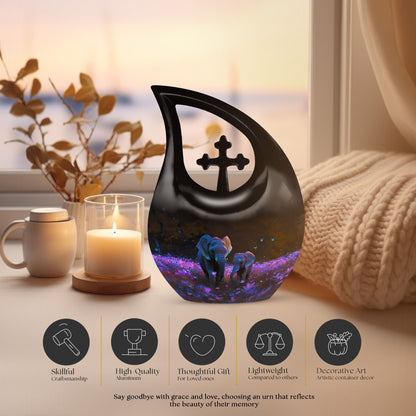 10-inch Elephant theme Aluminium Cross Drop design 