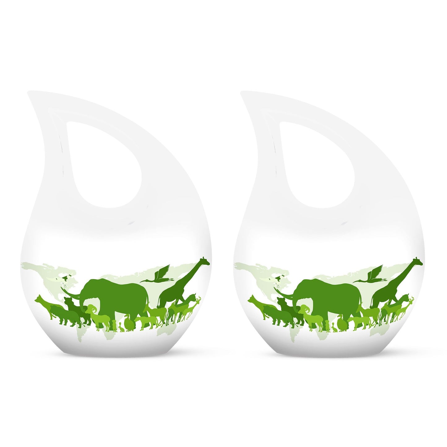 10 Inch Cross Drop Elephant Urn, Aluminum Burial Urn 