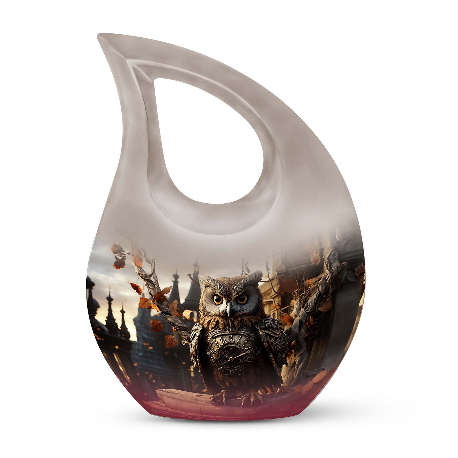 Warrior Owl Memorial Urn Keepsake And Large Urn For Ashes