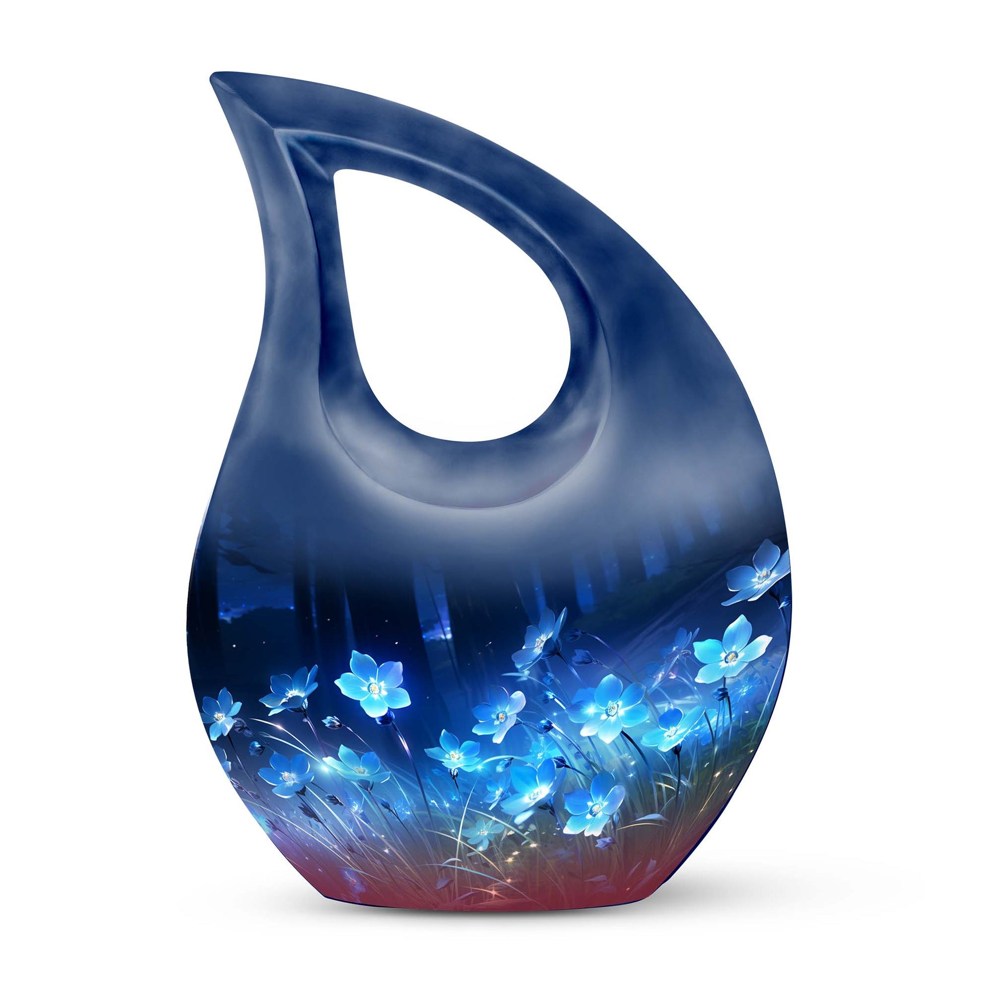 Large 10-inch Flower Urn, Cross Drop Design 