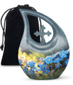 10-inch Flower Urn with Cross Drop design 
