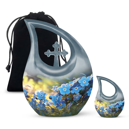 10-inch Flower Urn with Cross Drop design 