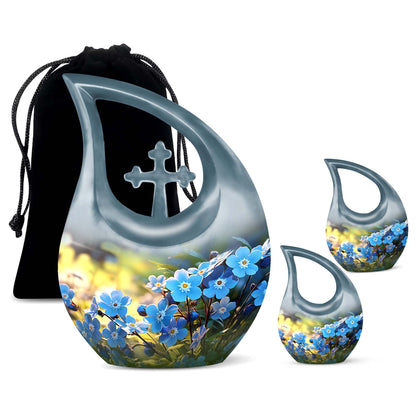 10-inch Flower Urn with Cross Drop design 