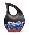 10-inch Flower Cross Drop design Gravable Large Memorial Urn