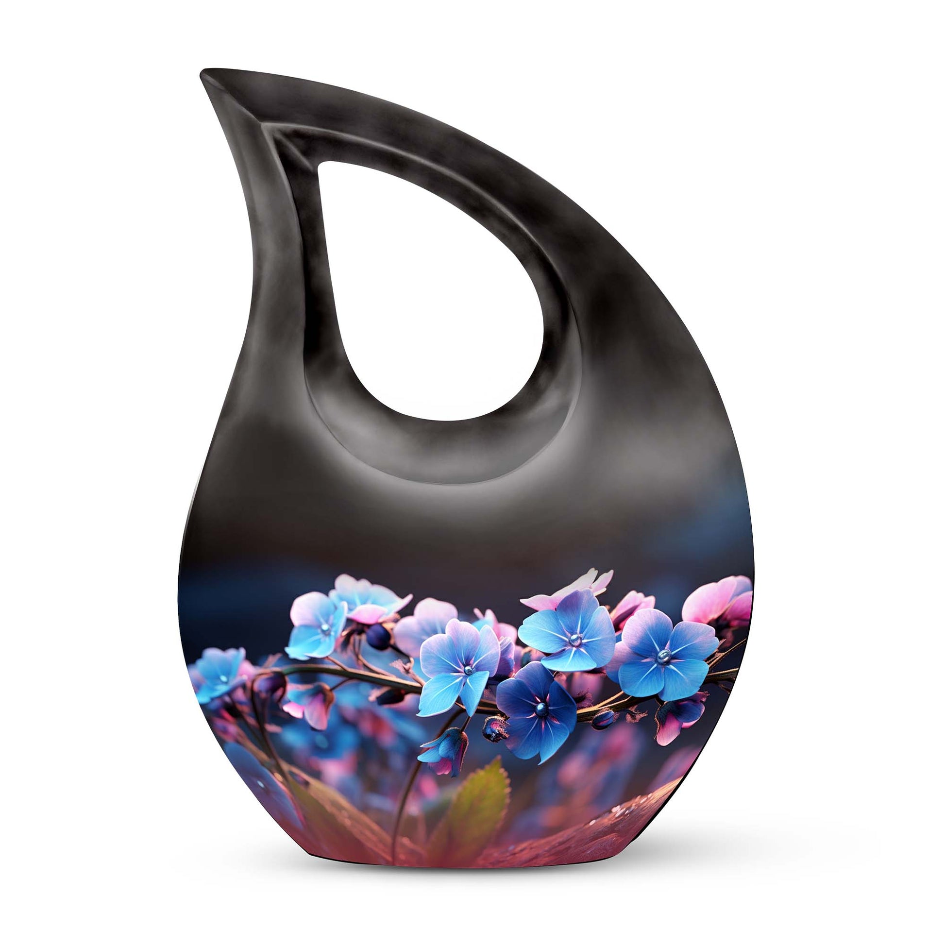 10-inch Flower Cross Drop design Gravable Large Memorial Urn