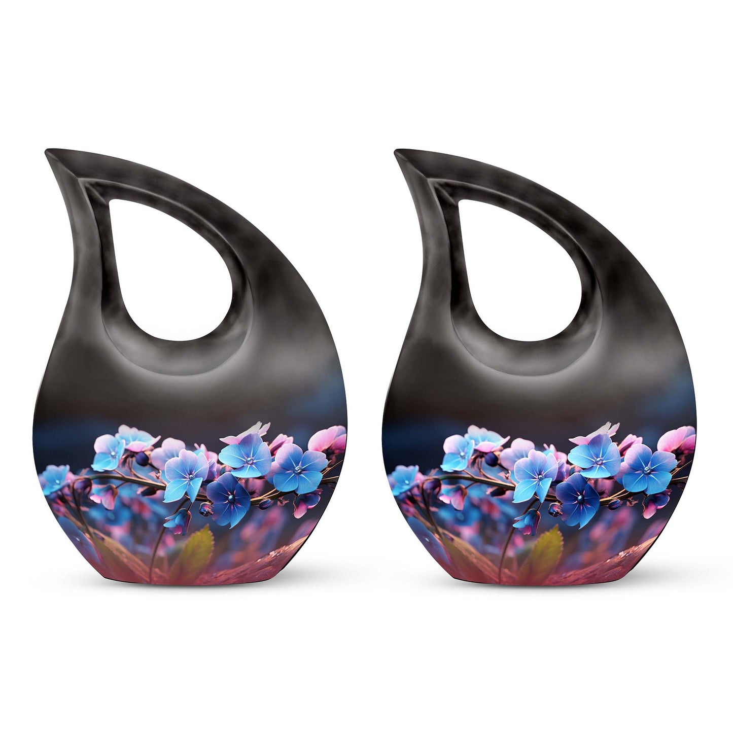 10-inch Flower Cross Drop design Gravable Large Memorial Urn