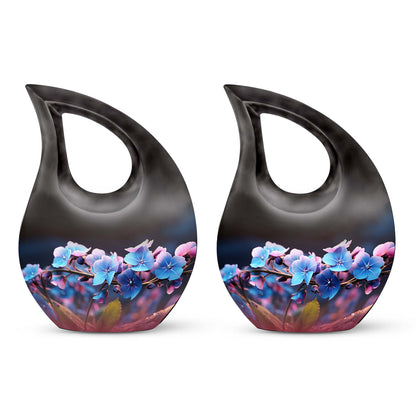 10-inch Flower Cross Drop design Gravable Large Memorial Urn