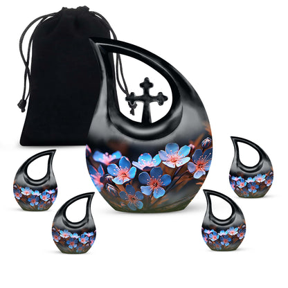 10-inch Flower Urn featuring Cross Drop design, 