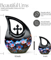 10-inch Flower Urn featuring Cross Drop design, 
