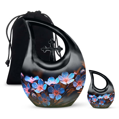 10-inch Flower Urn featuring Cross Drop design, 