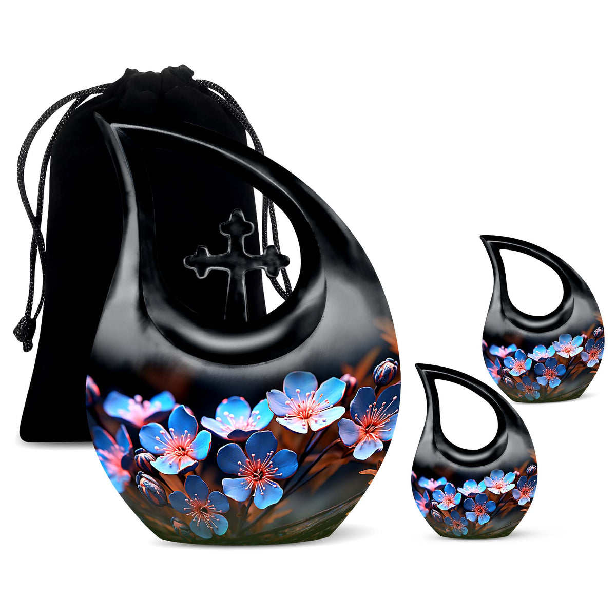 10-inch Flower Urn featuring Cross Drop design, 