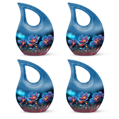 10 Inch Modern Flower Cross Drop Urn, 