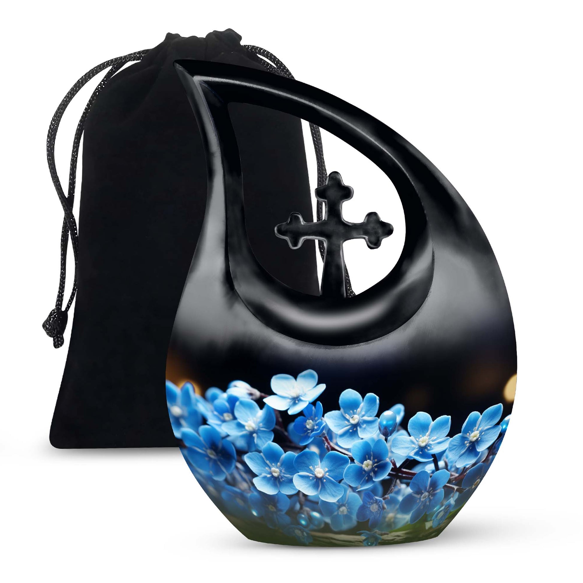 10-inch Flower Urn with Cross Drop design, for large 