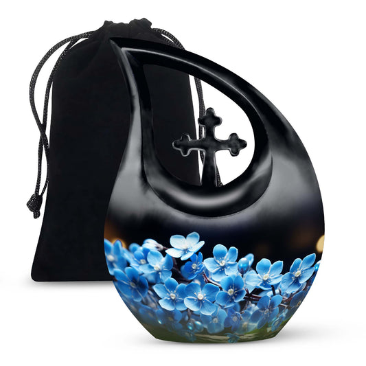 10-inch Flower Urn with Cross Drop design, for large 