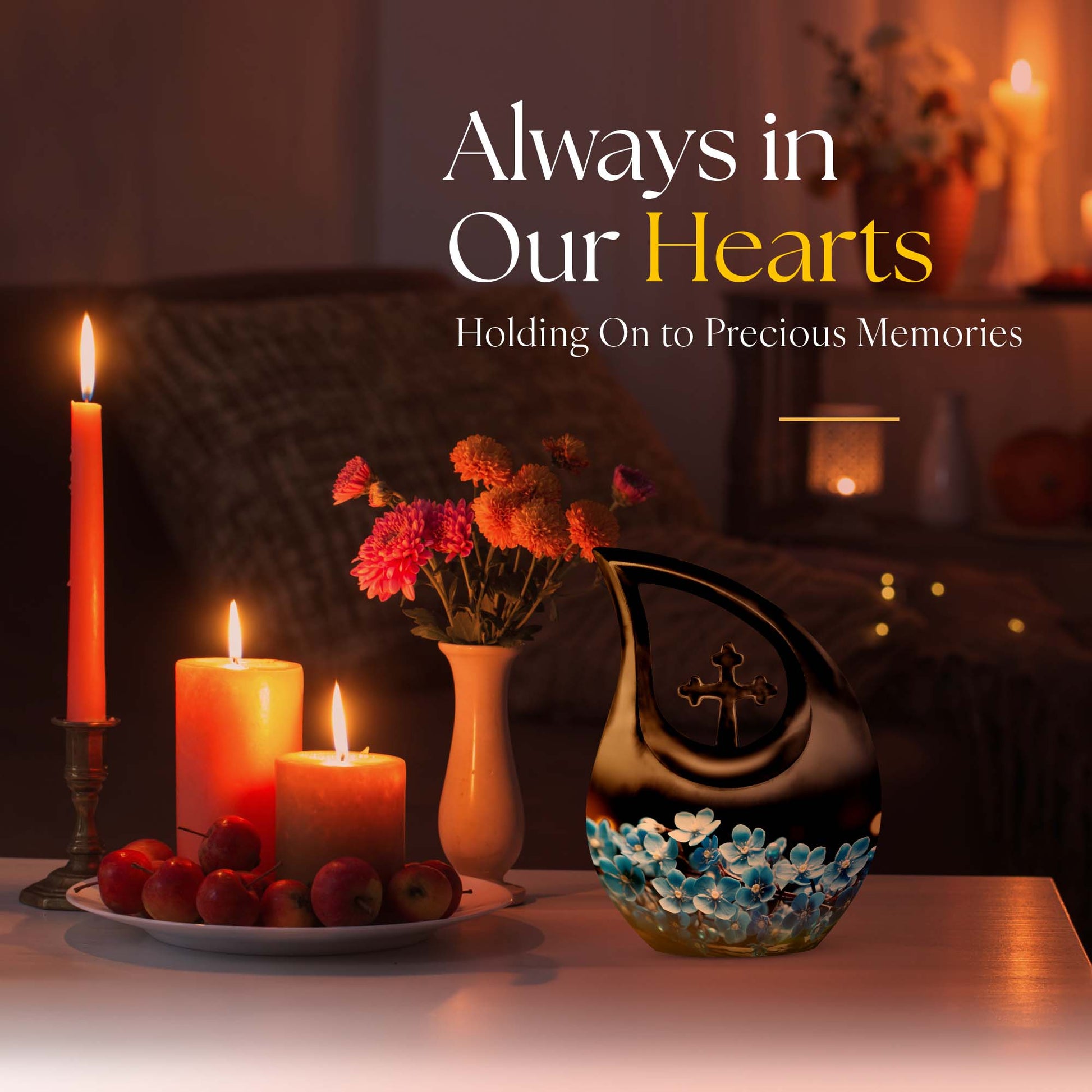 10-inch Flower Urn with Cross Drop design, for large 