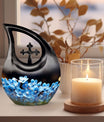 10-inch Flower Urn with Cross Drop design, for large 