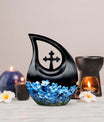 10-inch Flower Urn with Cross Drop design, for large 