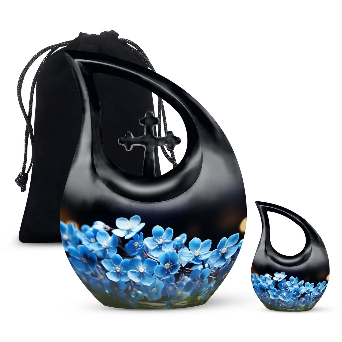 10-inch Flower Urn with Cross Drop design, for large 
