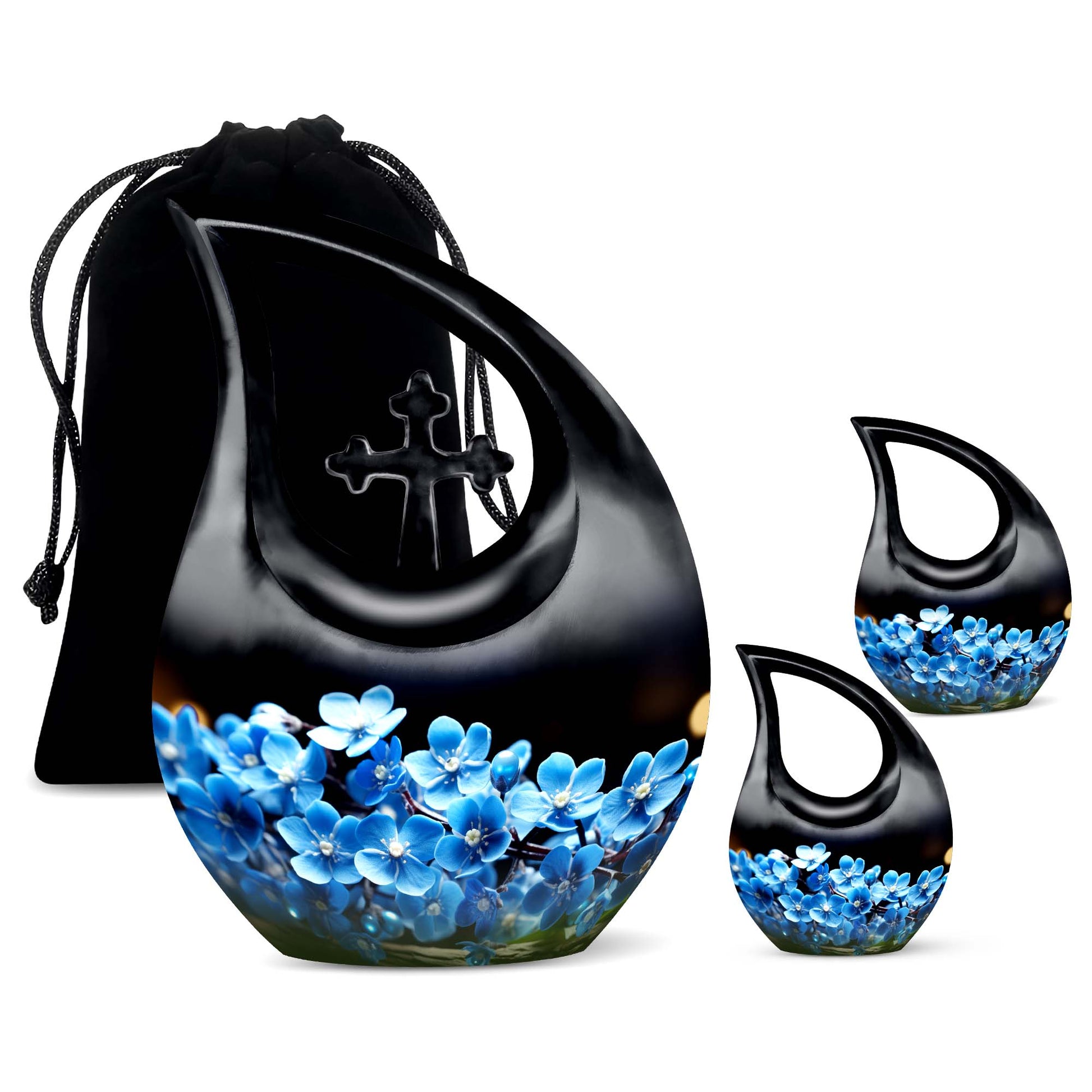 10-inch Flower Urn with Cross Drop design, for large 