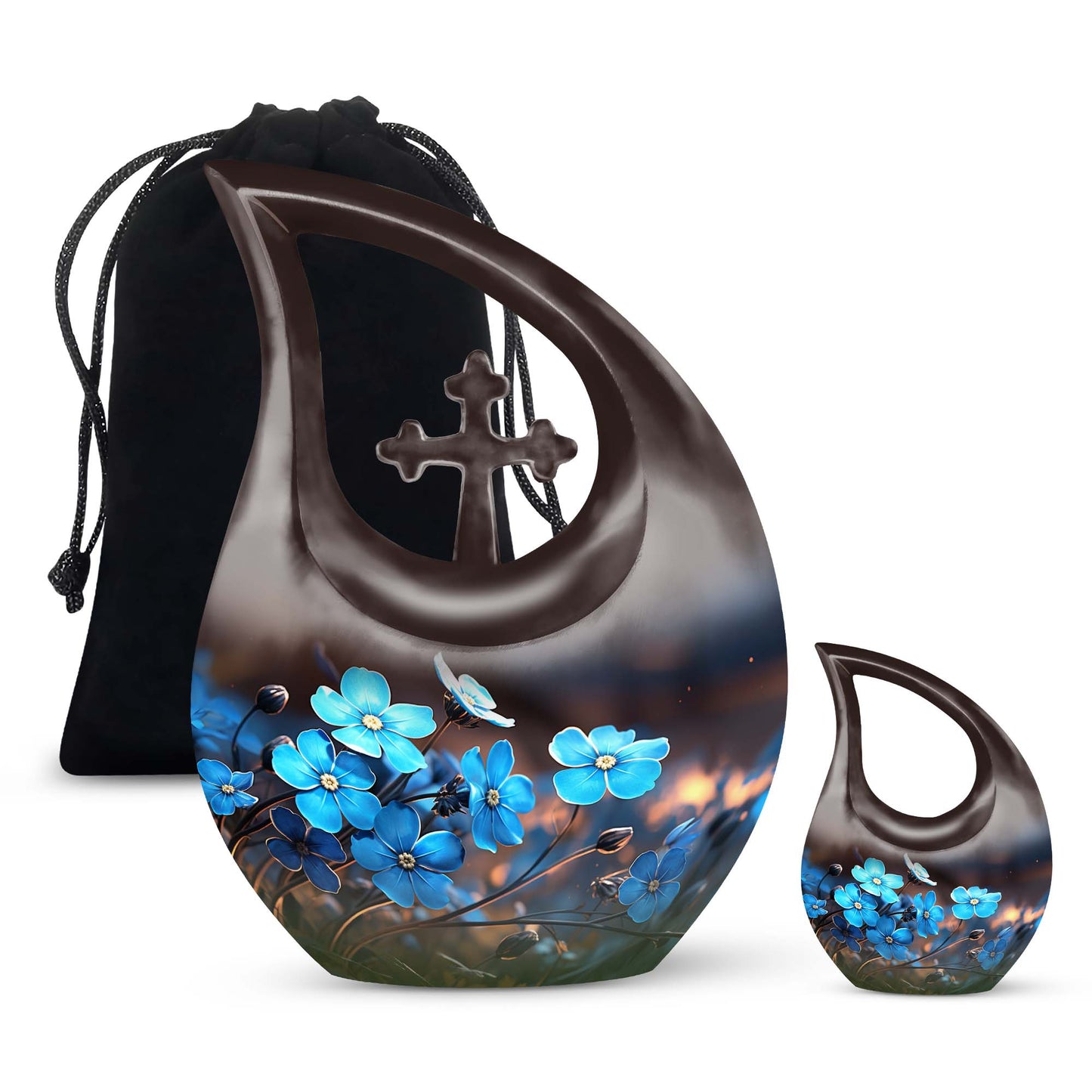 10 inch Flower Urn with Cross Drop design, idea