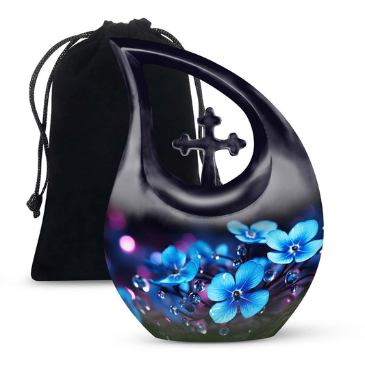 10-inch Flower Urn with Cross Drop design, suitable 