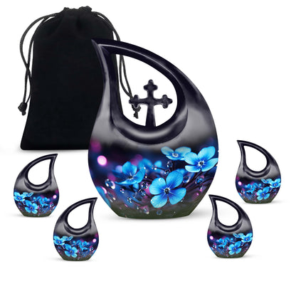10-inch Flower Urn with Cross Drop design, suitable 