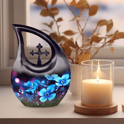 10-inch Flower Urn with Cross Drop design, suitable 