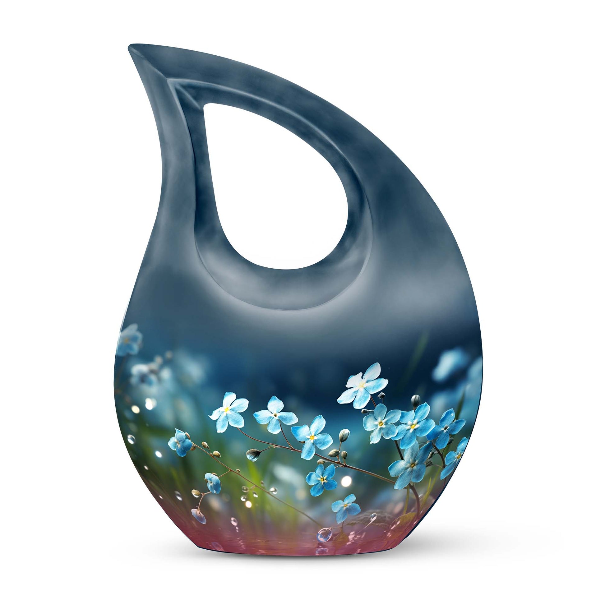 Affordable 10-inch Flower Urn with Cross Drop 