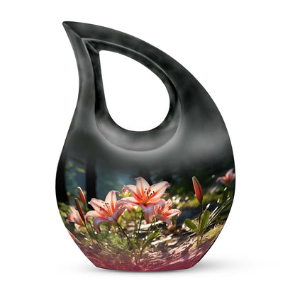 Medium-sized Lilly Flower Urn with Cross Drop design,
