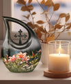 Medium-sized Lilly Flower Urn with Cross Drop design,