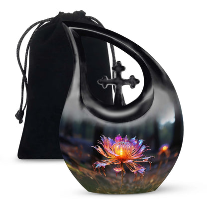 10-inch Lilly Flower Urn with Cross Drop design,