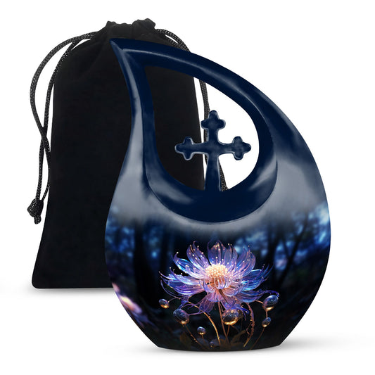 10-inch Lilly Flower themed Aluminium Cross