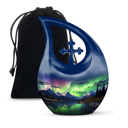 A 10-inch Aurora Urn in Cross-Drop design, 