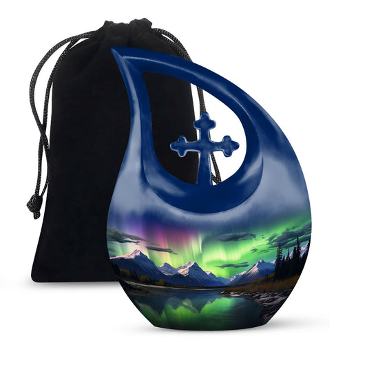 A 10-inch Aurora Urn in Cross-Drop design, 