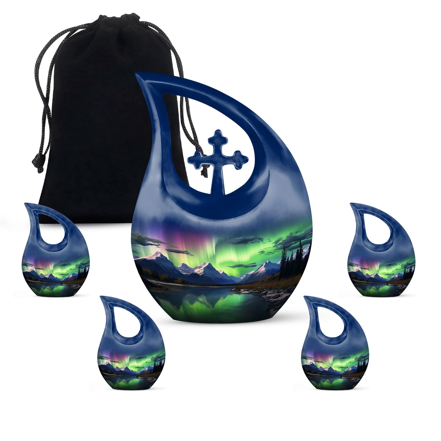 A 10-inch Aurora Urn in Cross-Drop design, 