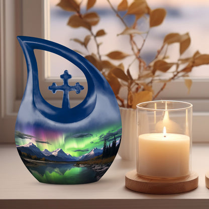 A 10-inch Aurora Urn in Cross-Drop design, 