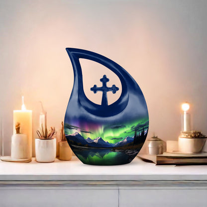 A 10-inch Aurora Urn in Cross-Drop design, 