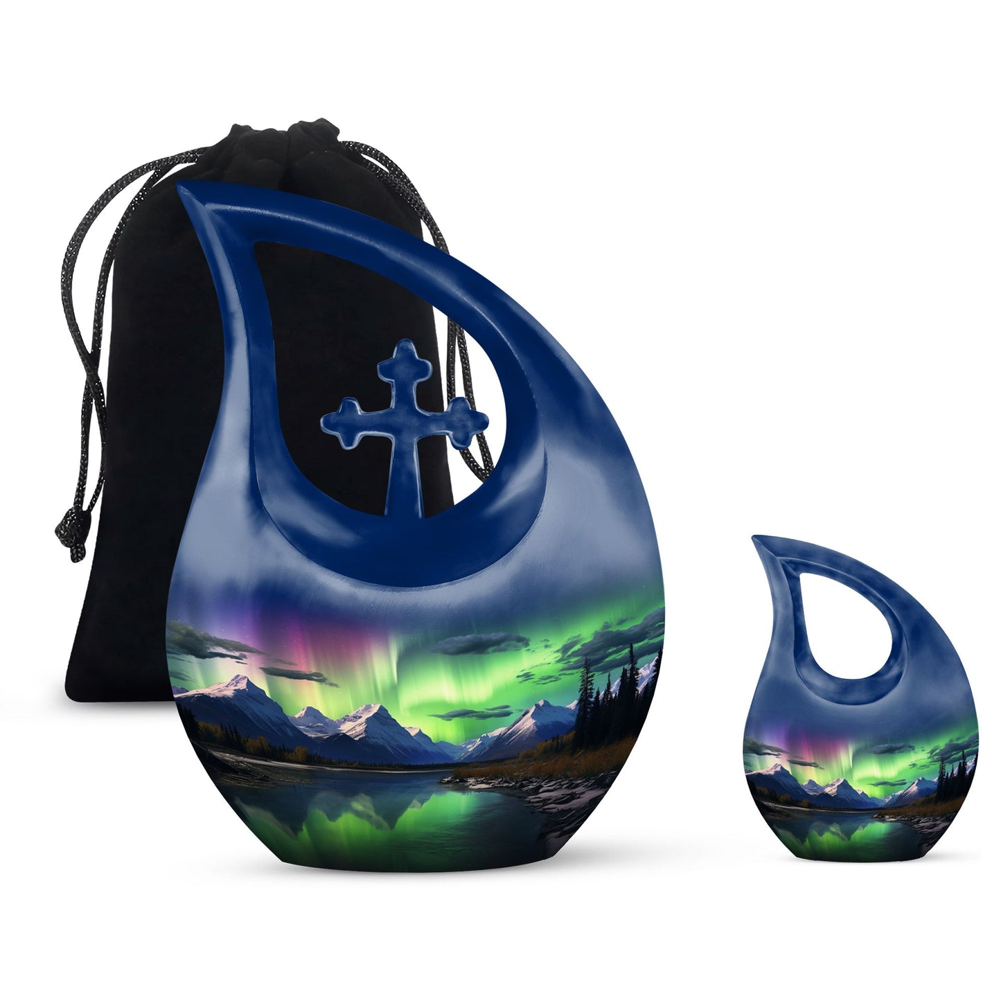 A 10-inch Aurora Urn in Cross-Drop design, 